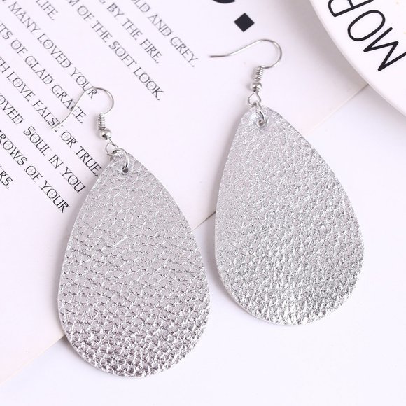 Jewelry - Burst Drop Leather Print Earrings for Women, 990101A194